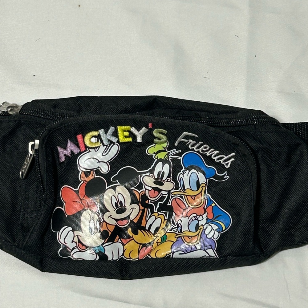 Mickey's Friends Black Fanny Pack